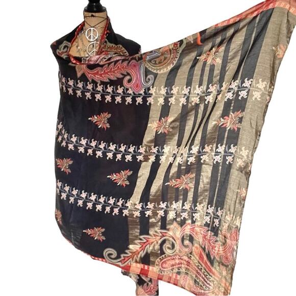 SAPPHIRE - Dupatta scarf / shawl Sugar Cookie Printed Unstitched PLCE-LUXV5A-10 - Picture 1 of 12
